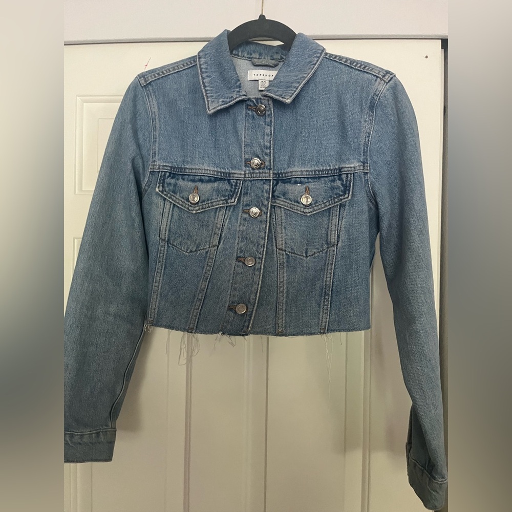 Topshop Cropped denim jacket